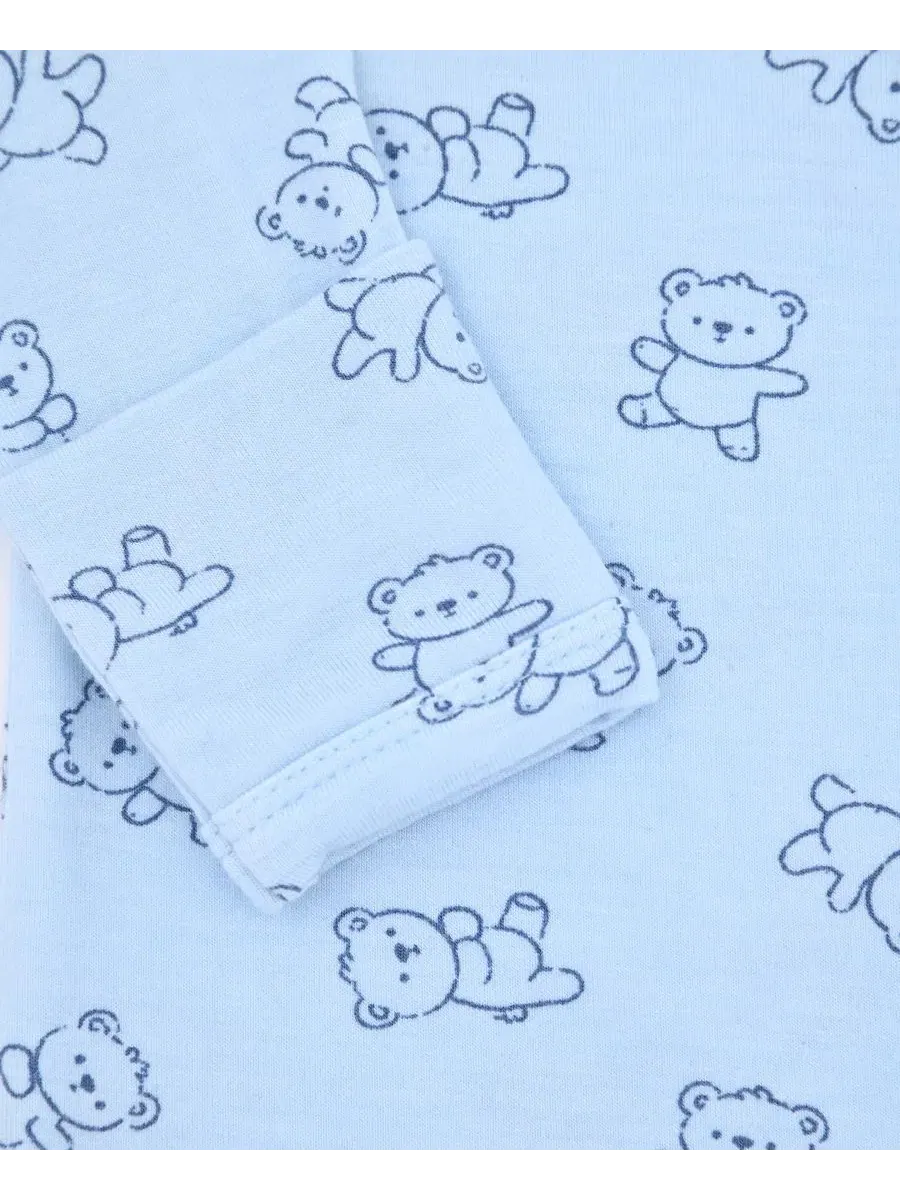 Комплект из платья и шапочки с длинным рукавом, Bear Max & Olivia — изображение 3 из 4, синий