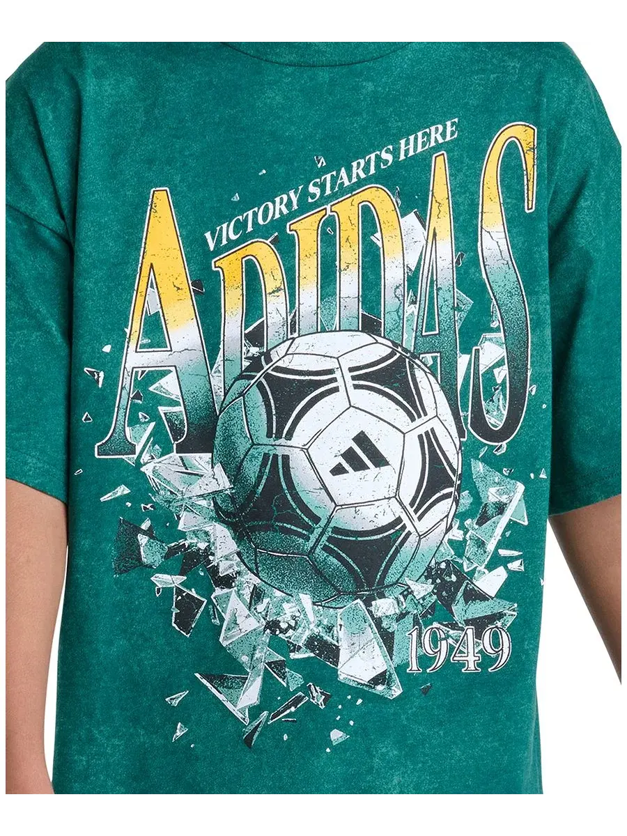 Футболка с принтом Soccer Short-Sleeve adidas — изображение 3 из 4, зеленый