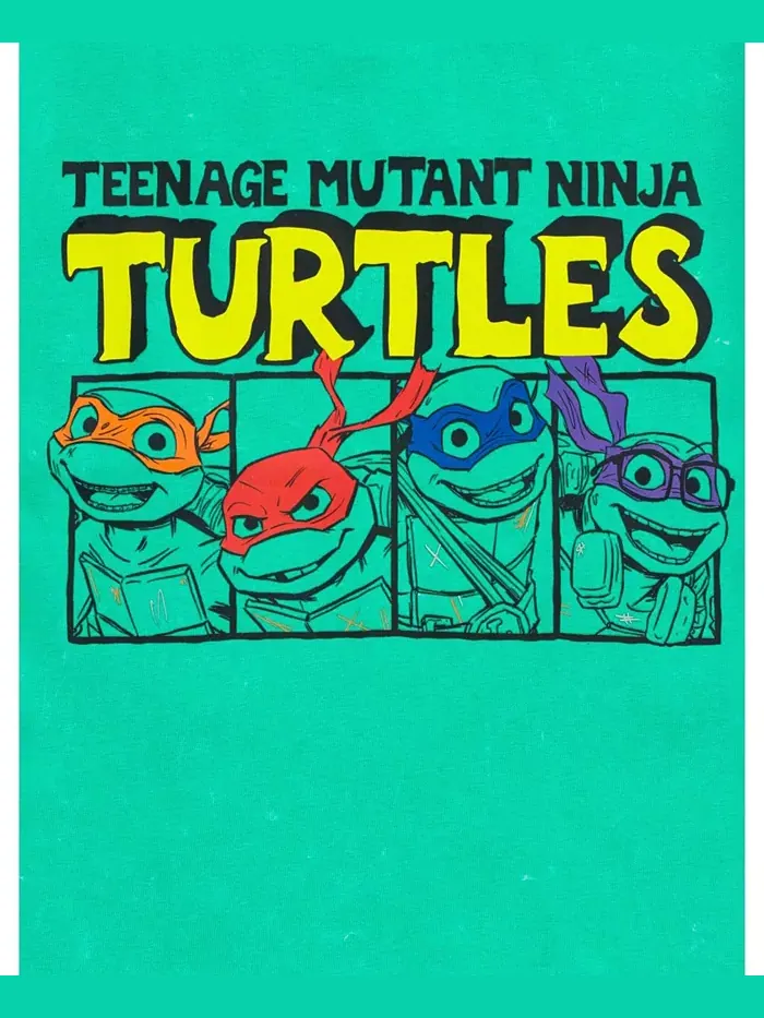 Комплект: футболка и шорты из френч терри TEENAGE MUTANT NINJA TURTLES — изображение 5 из 7, зеленый