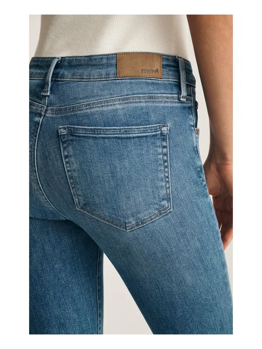 Джинсы клеш с заниженной талией Mavi Vicky Mid Rise Bootcut — изображение 6 из 6, синий синий