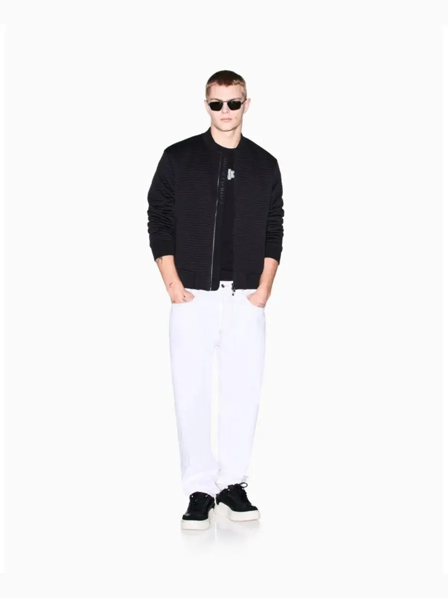 Мужская куртка-бомбер с квилтингом A|X Armani Exchange — изображение 2 из 5, черный