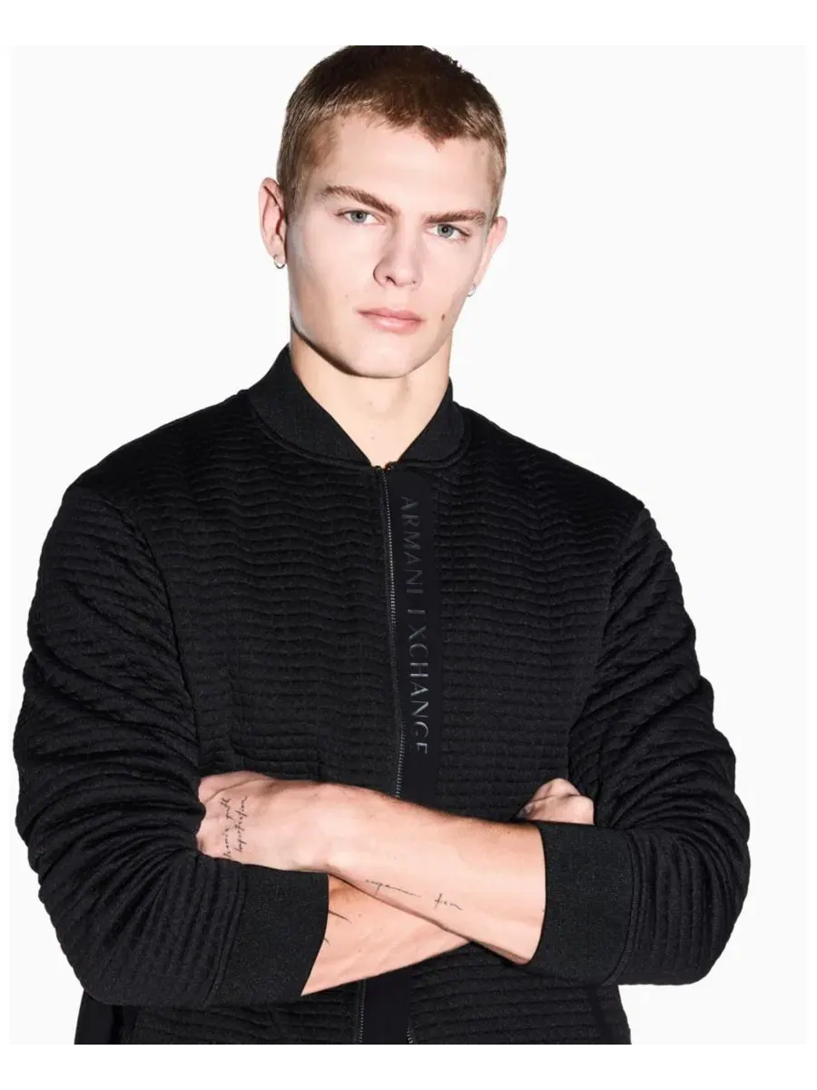 Мужская куртка-бомбер с квилтингом A|X Armani Exchange — изображение 5 из 5, черный