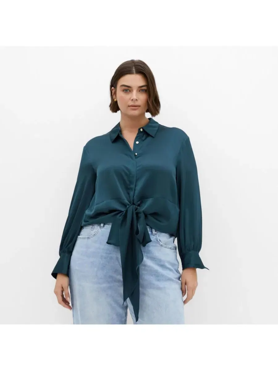 Рубашка с воротником и длинными рукавами Ellie City Chic