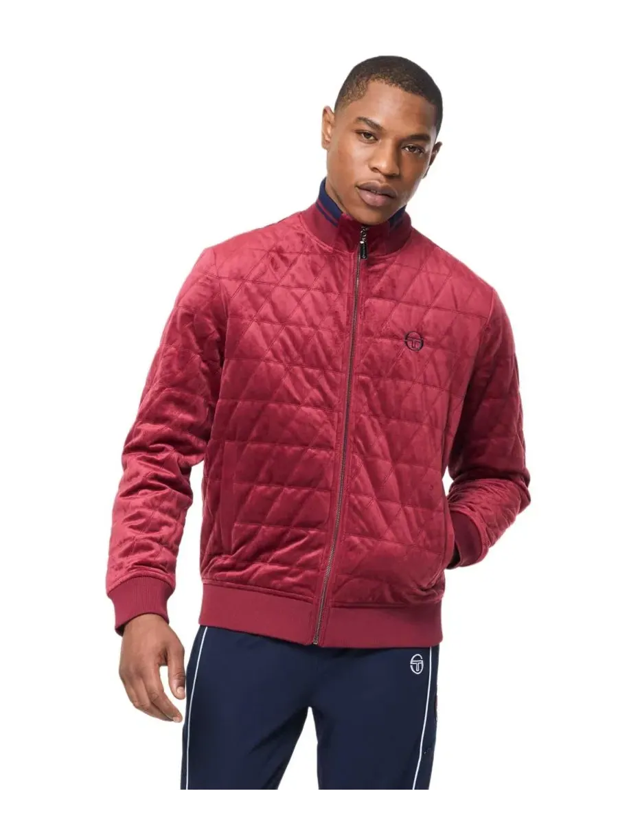 Куртка-бомбер из велюра с утеплителем Redi Quilted Velour Bomber Jacket Sergio Tacchini