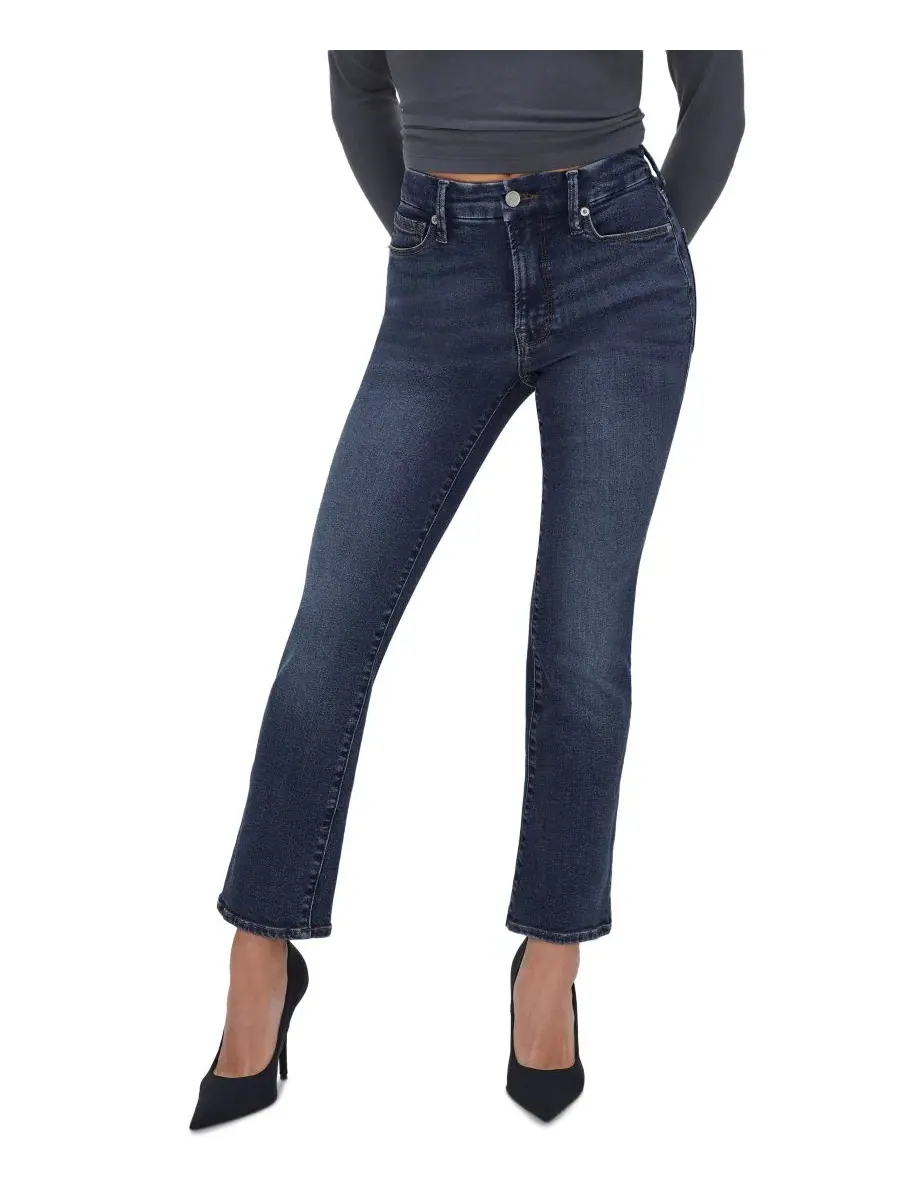 Джинсы Petite Mid-Rise Slim Straight Ankle Jeans Good American