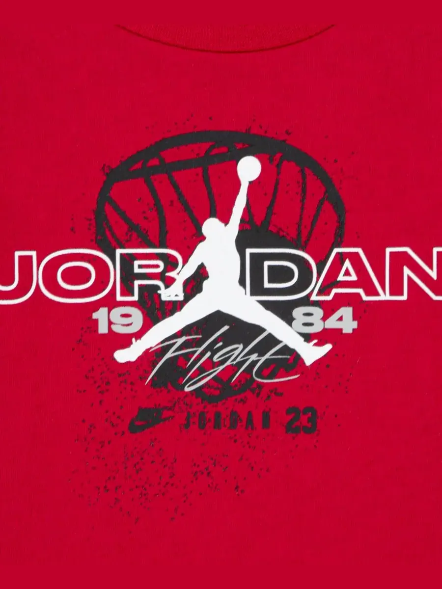 Комплект футболки и шорт Jordan Flight Team с принтом — изображение 3 из 4, светлый серый