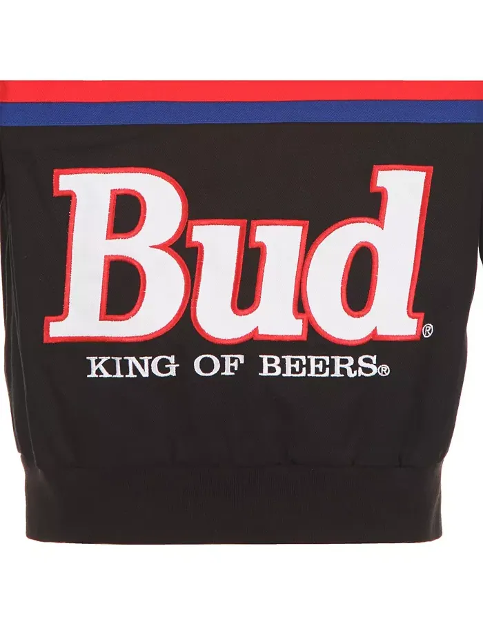 Мужская куртка-униформа водителя Bud King of Beers с полной застежкой на кнопки — изображение 2 из 5, красный