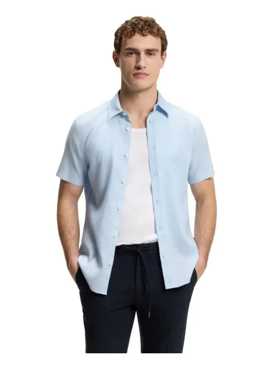 Мужская рубашка с коротким рукавом Slim Fit Hugo Boss
