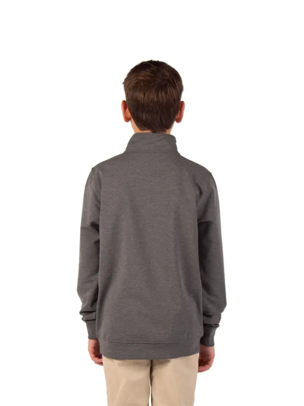 Флисовый свитер с четверть-молнией Boys Fleece Quarter Zip Tailorbyrd — изображение 3 из 3, темно-серый