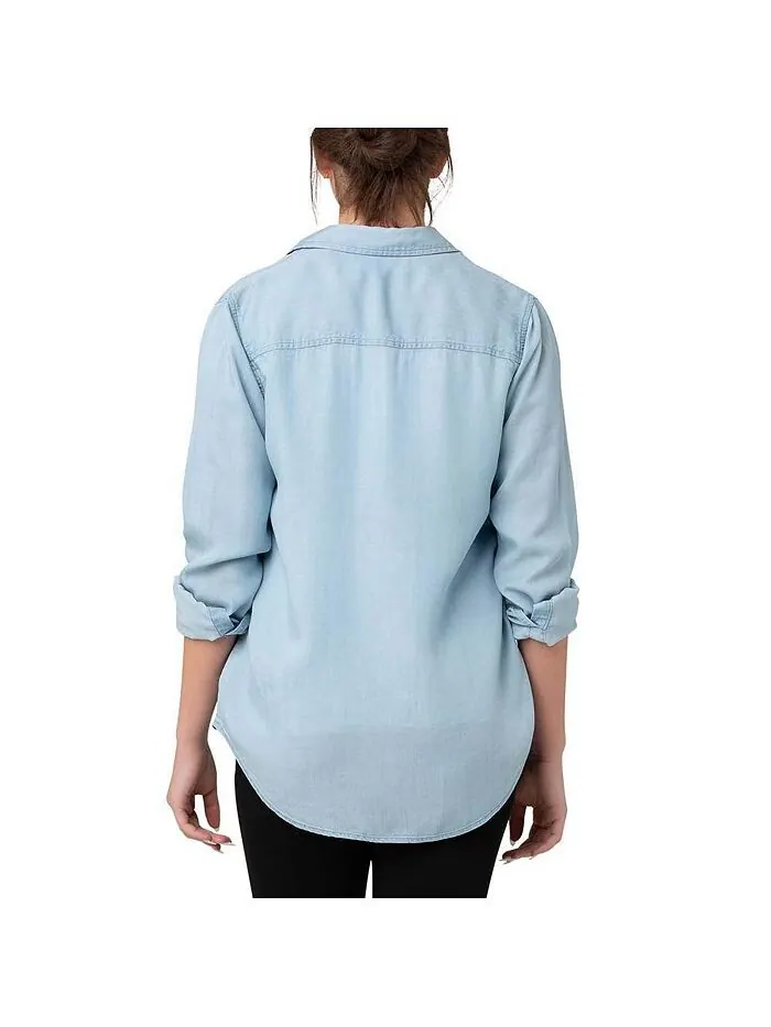 Женская рубашка Bec Chambray Clean Fade Ripe Maternity — изображение 3 из 3, серый