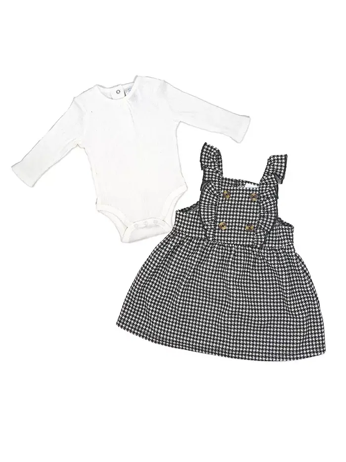 Боди и джемпер в клетку для девочки, комплект из 2 предметов Baby Mode