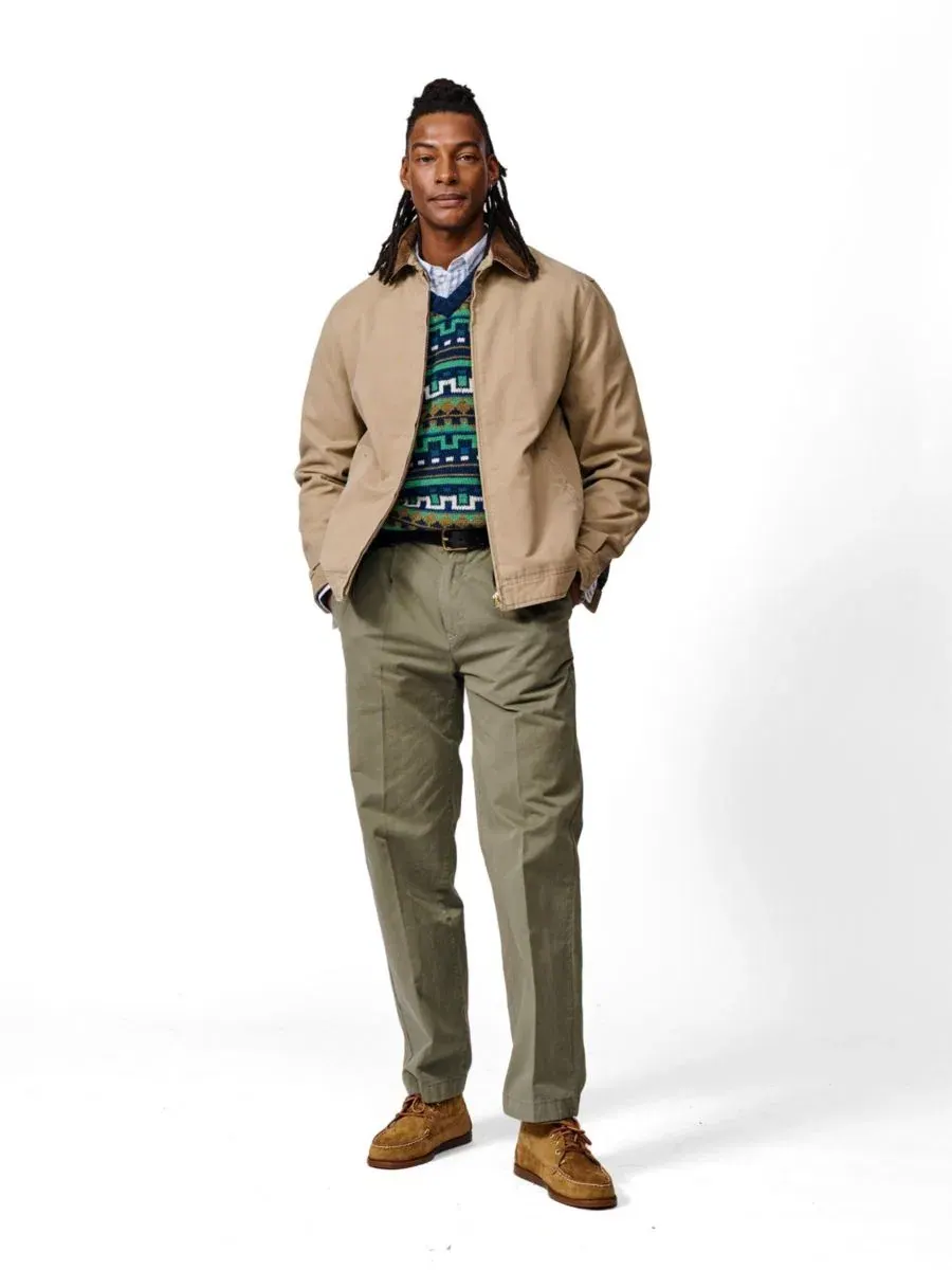 Мужская куртка Newland Canvas Harrington Utility Jacket Aubin — изображение 2 из 7, темный песочный