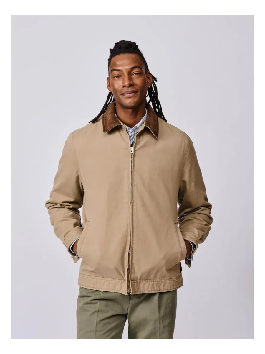 Мужская куртка Newland Canvas Harrington Utility Jacket Aubin — изображение 4 из 7, темный песочный