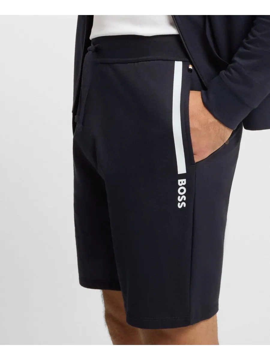 Мужские шорты с завязками на поясе BOSS — изображение 3 из 4, синий