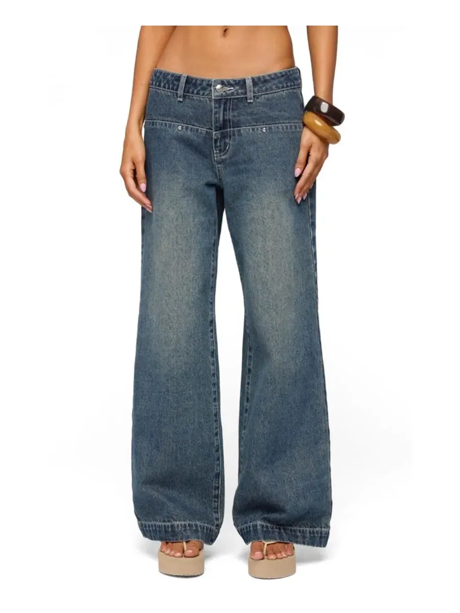 Джинсы мешковатые с заниженной талией Wyn Studded Edikted