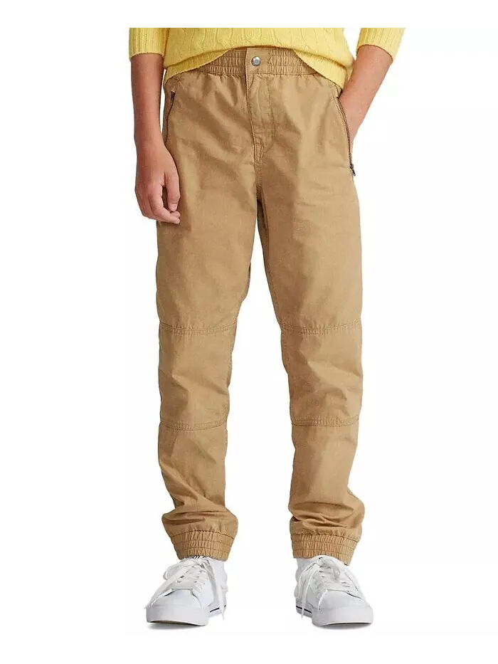 Поплиновые джоггеры на шнурке для мальчиков Big Boys Polo Ralph Lauren — изображение 2 из 4, темно-синий
