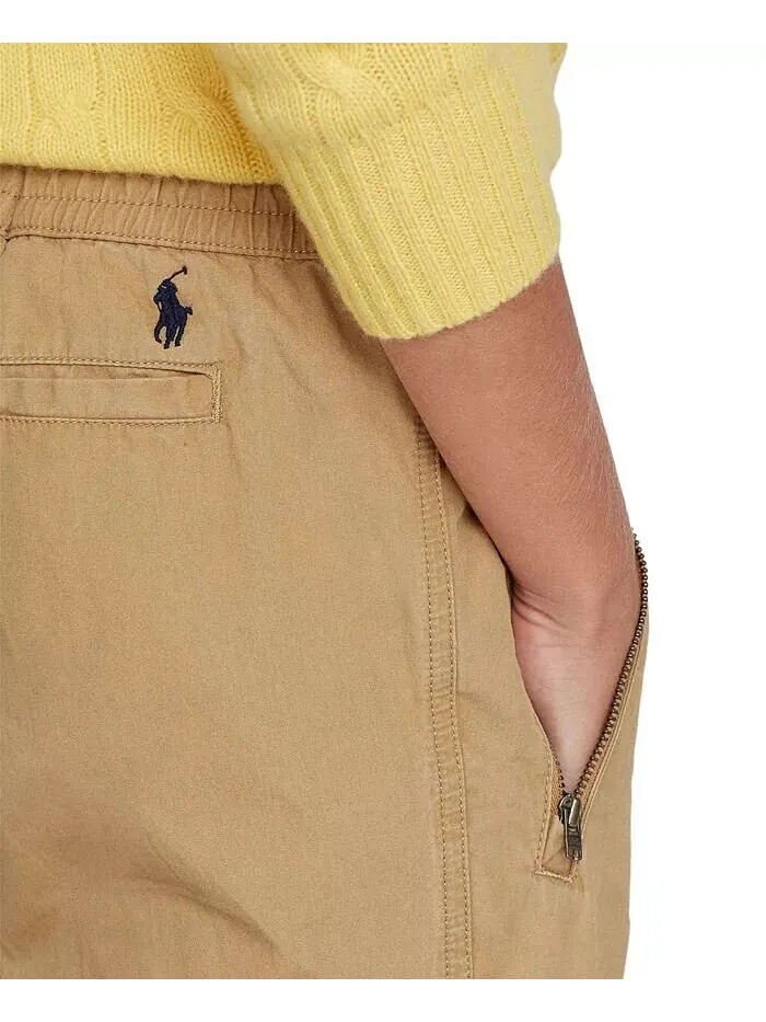 Поплиновые джоггеры на шнурке для мальчиков Big Boys Polo Ralph Lauren — изображение 4 из 4, темно-синий