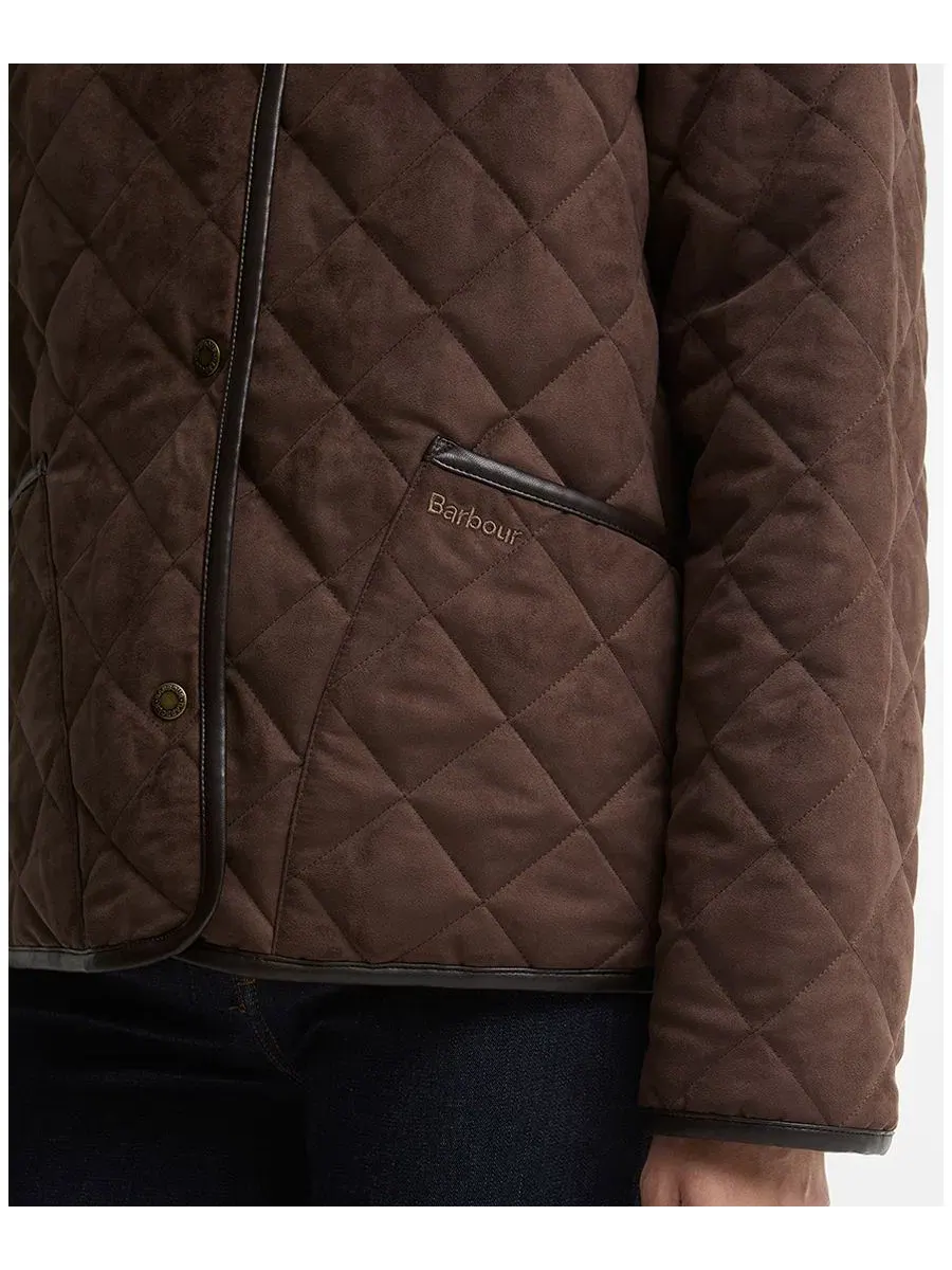 Стеганая куртка Sonya с хлопковым воротником Barbour — изображение 6 из 7, коричневый