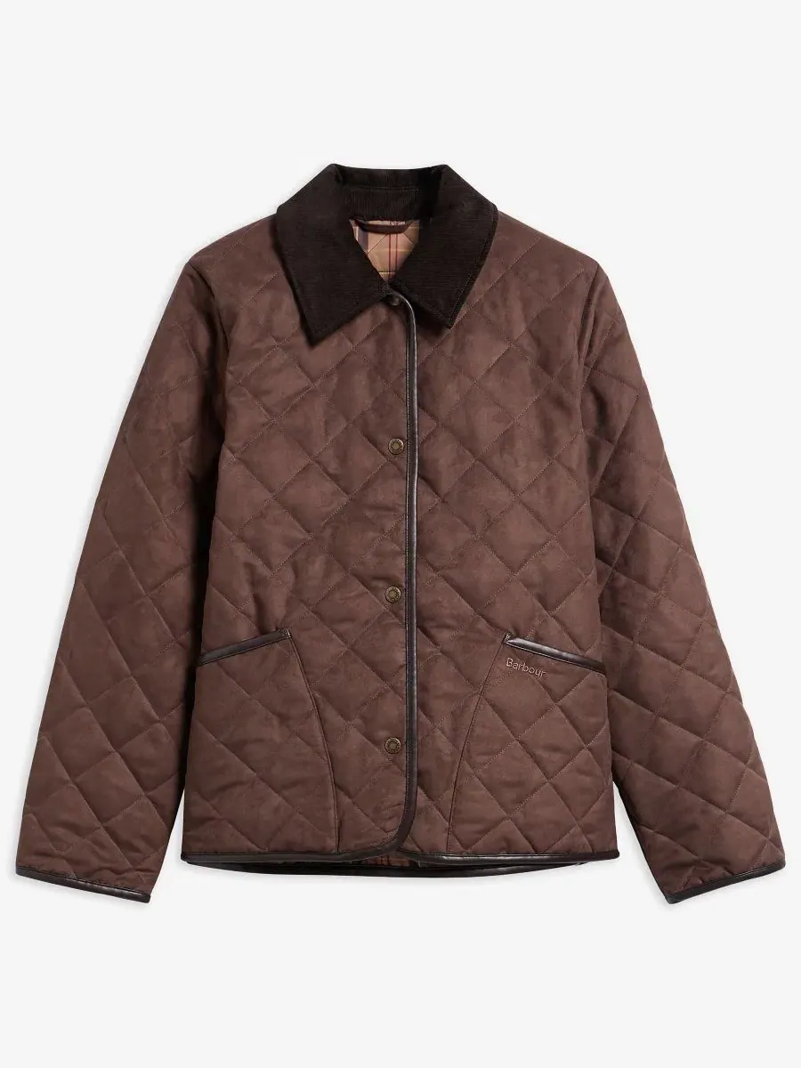 Стеганая куртка Sonya с хлопковым воротником Barbour — изображение 7 из 7, коричневый
