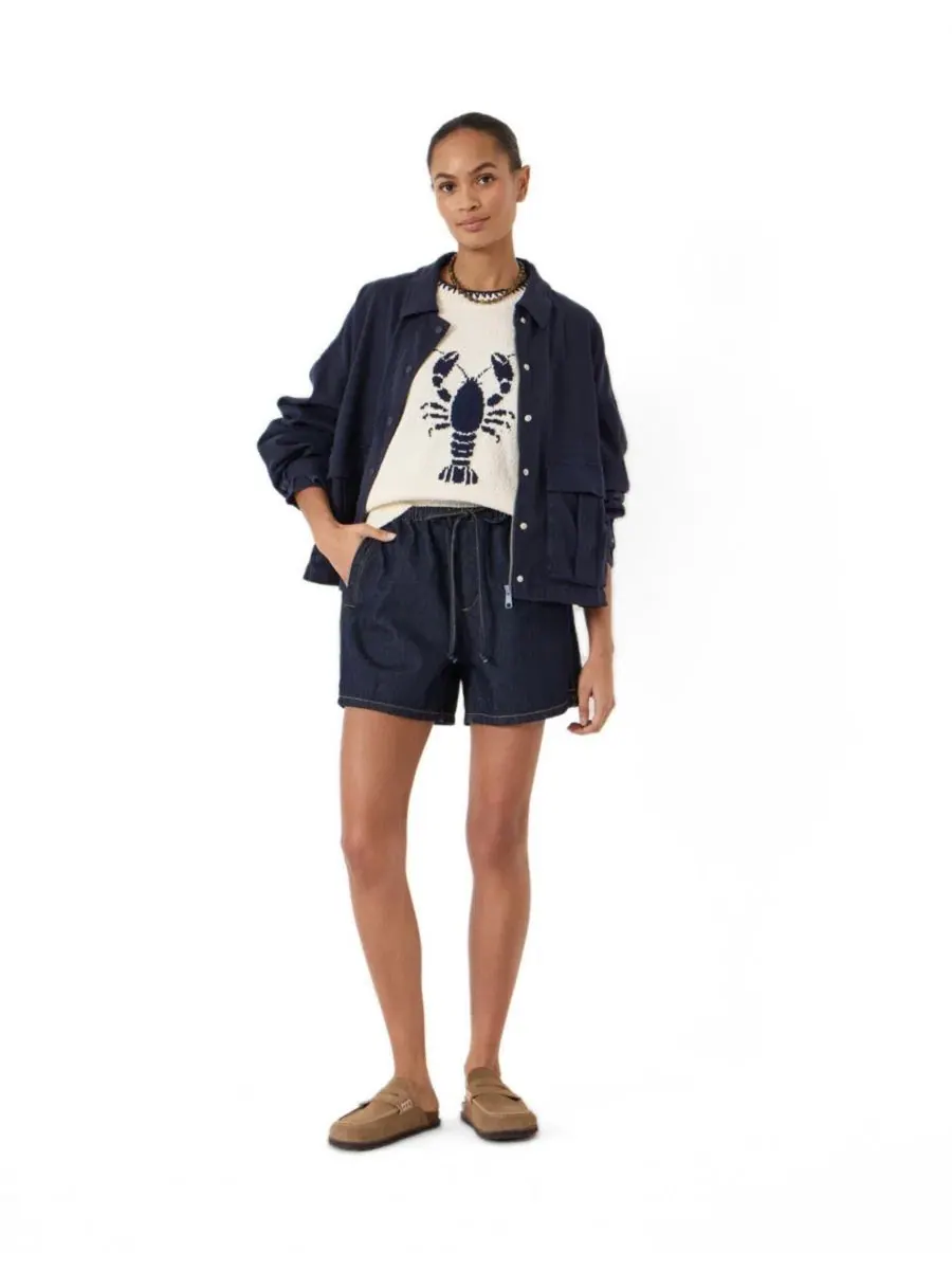 Шорты Betty Denim Pull On Hush — изображение 2 из 6, темный индиго синий