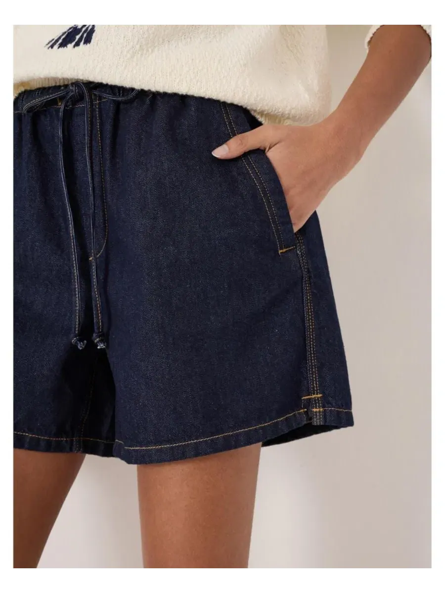 Шорты Betty Denim Pull On Hush — изображение 4 из 6, темный индиго синий