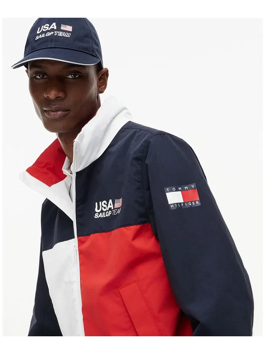 Мужская куртка-регата с капюшоном, модель x U.S. SailGP Men's Regatta Jacket Tommy Hilfiger — изображение 3 из 5, голубой