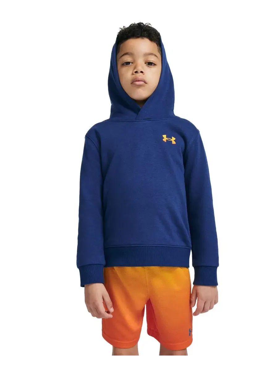 Комплект лонгслив-худи и шортов с капюшоном и длинным рукавом Under Armour — изображение 4 из 11, темно-синий/оранжевый