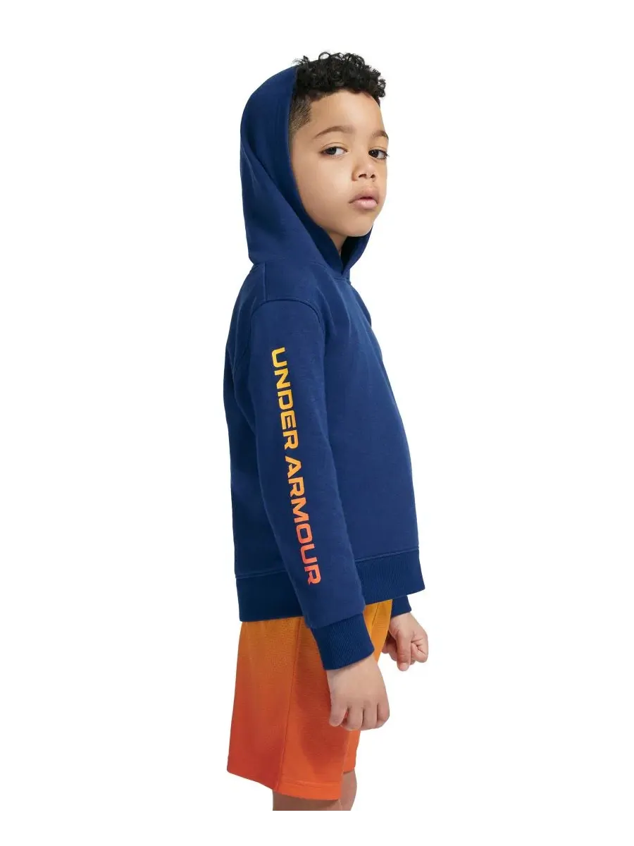 Комплект лонгслив-худи и шортов с капюшоном и длинным рукавом Under Armour — изображение 5 из 11, темно-синий/оранжевый