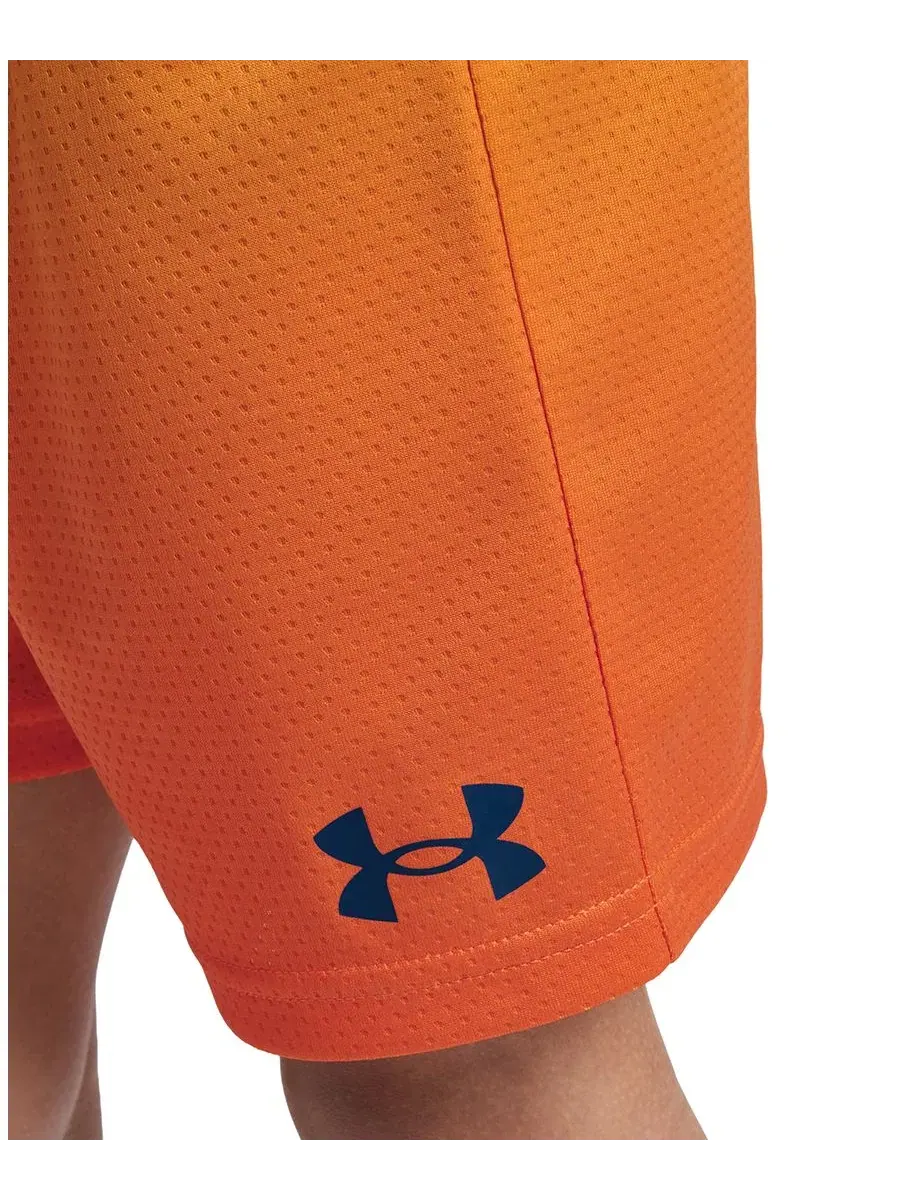 Комплект лонгслив-худи и шортов с капюшоном и длинным рукавом Under Armour — изображение 6 из 11, темно-синий/оранжевый