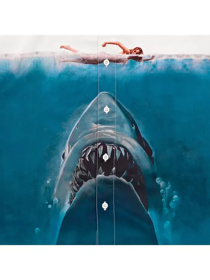 Мужская гавайская рубашка на пуговицах Jaws — 3