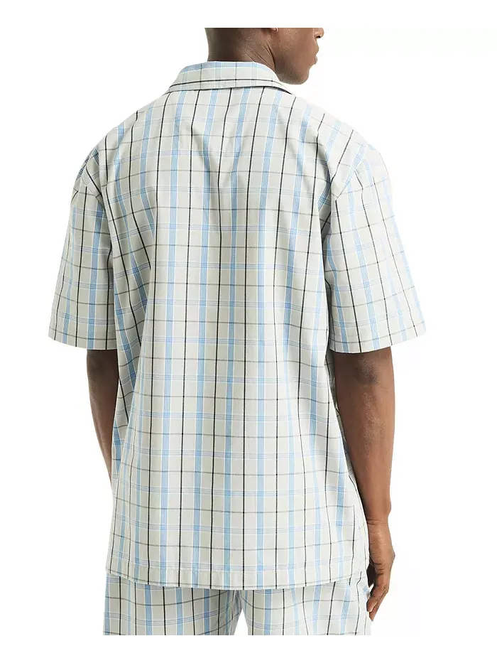 Мужская пижамная рубашка Crafted Plaid Camp Sleep Nautica — изображение 4 из 4, высокий дом