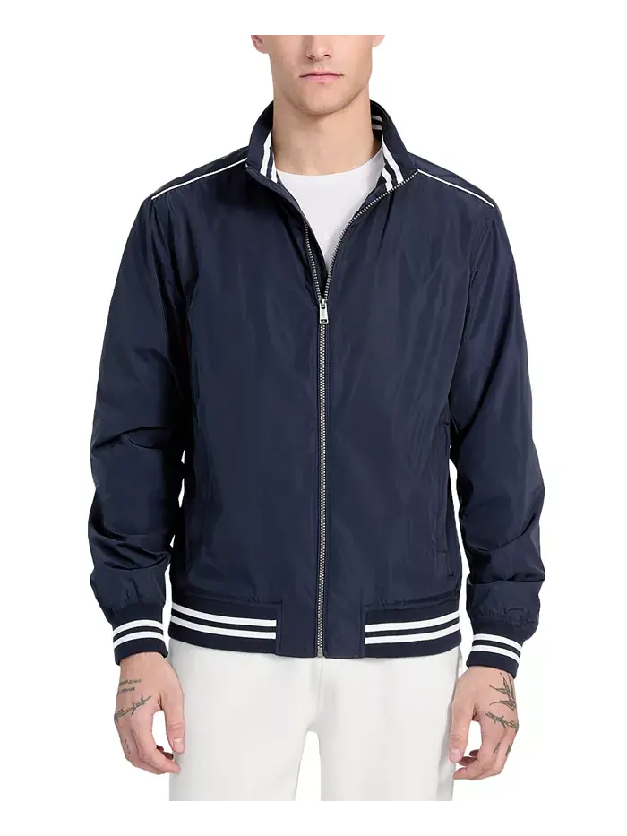 Мужская городская бомбер-куртка Regular-Fit в полоску GUESS