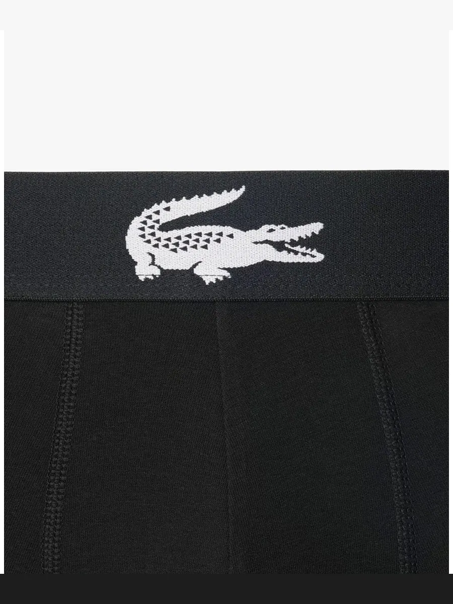 Боксеры Lacoste Мужские, стандартный крой, комплект 3 шт — изображение 3 из 5, черный