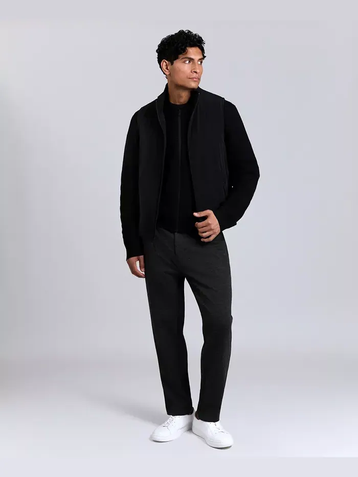 Мужская флисовая водолазка-жилет Kenneth Cole — изображение 2 из 6, черный