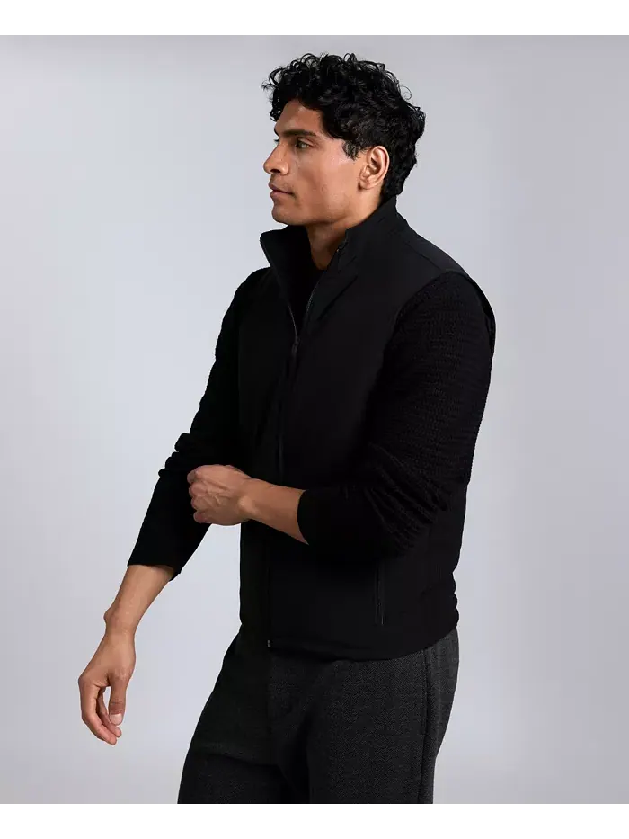Мужская флисовая водолазка-жилет Kenneth Cole — изображение 3 из 6, черный