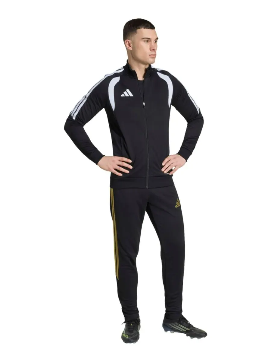 Мужские тренировочные брюки Metallic Tiro 26 League Adidas — изображение 2 из 3, черный/золотистый