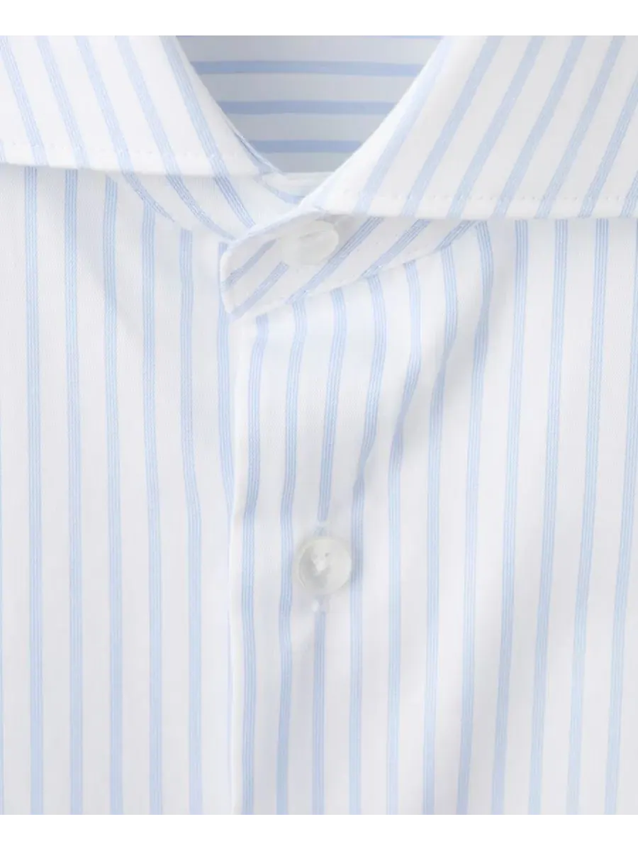 Мужская рубашка с длинным рукавом, хлопковая, Slim Fit MANGO — изображение 5 из 6, белый