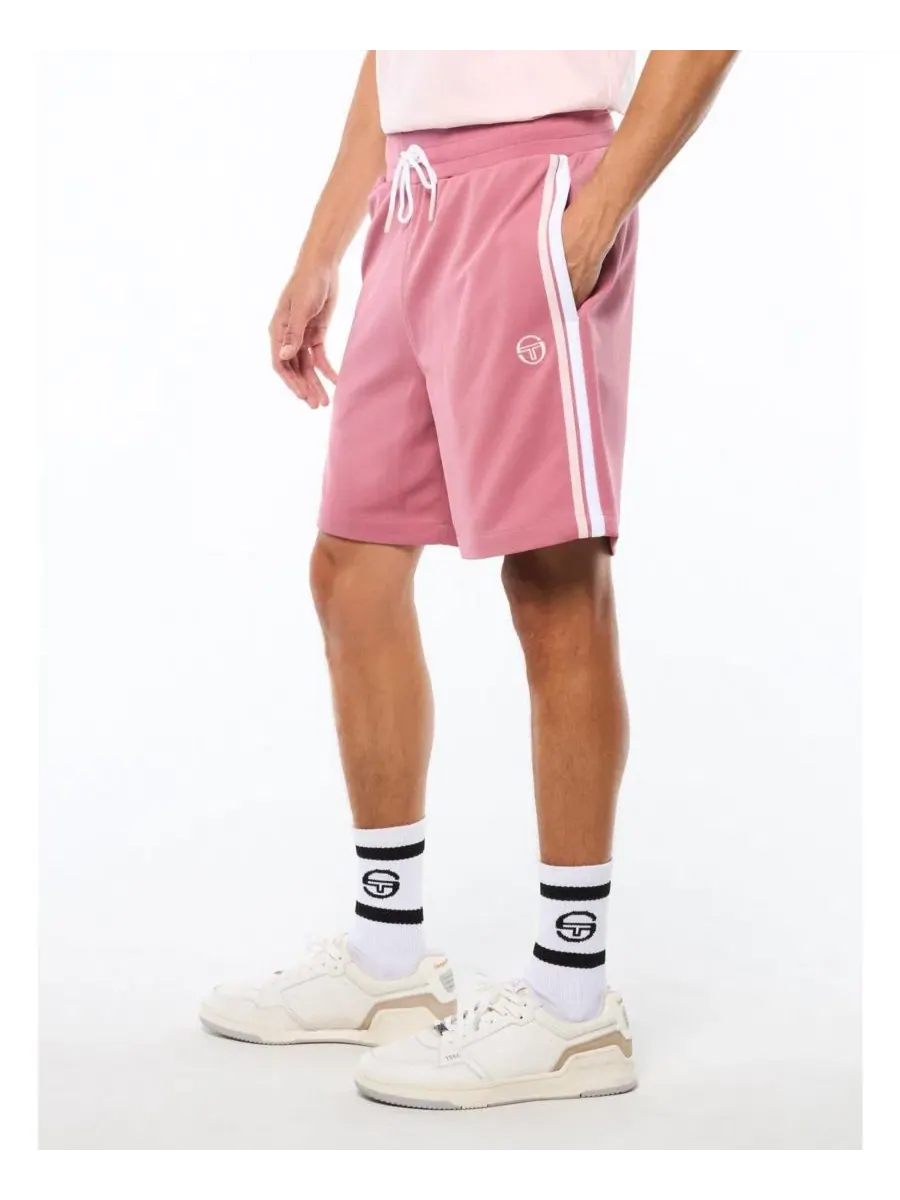 Шорты из твила с двойной полосой Damarindo Sergio Tacchini — изображение 2 из 5, бежевый