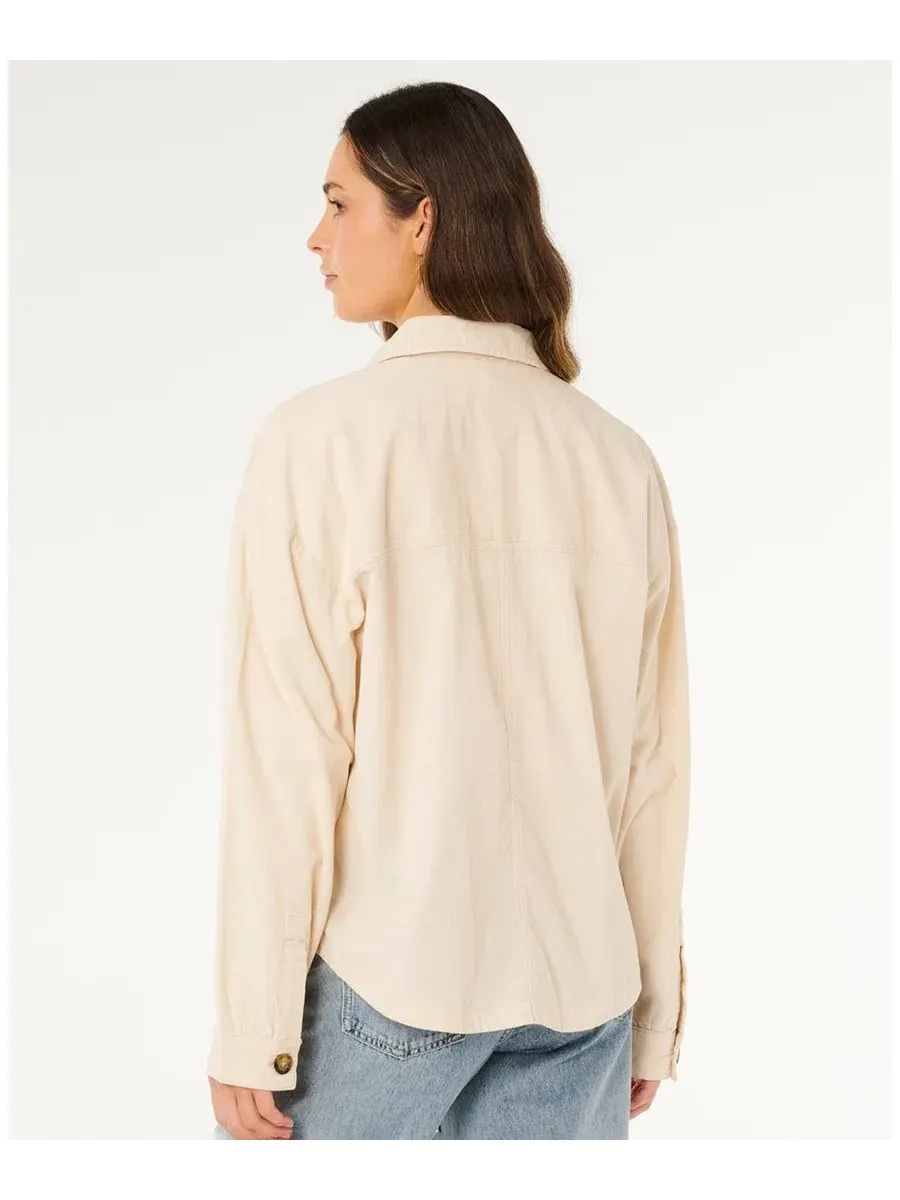 Женская куртка из хлопкового вельвета Keepsakes Washed Cord Rip Curl — изображение 3 из 3, серый