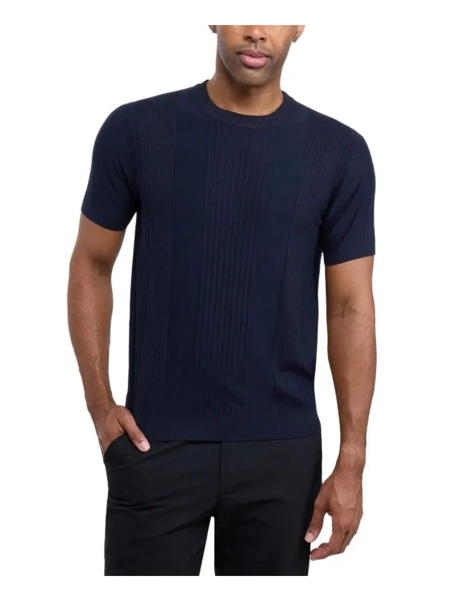 Свитер с круглым вырезом и рельефным узором, модель Crew Rib Neck Raised Stripe XRAY