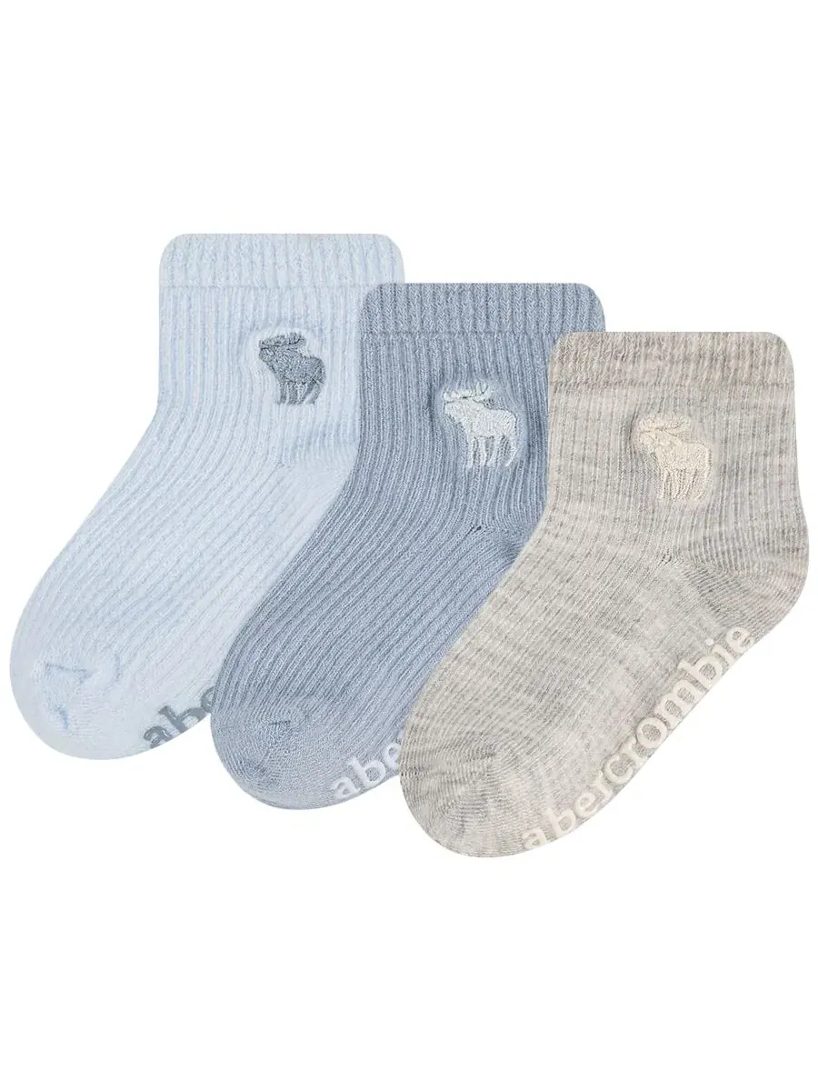 Комплект носков с мягкой резинкой, 3 пары abercrombie kids