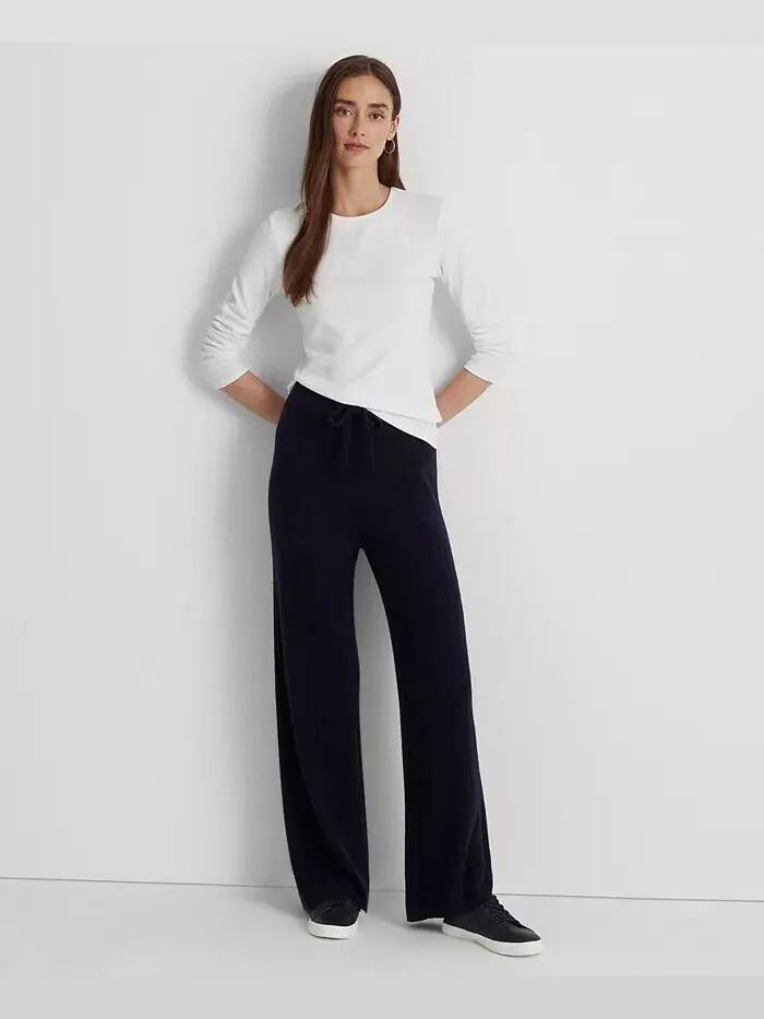 Топ из смесового хлопка с длинными рукавами Lauren Ralph Lauren — изображение 4 из 4, белый
