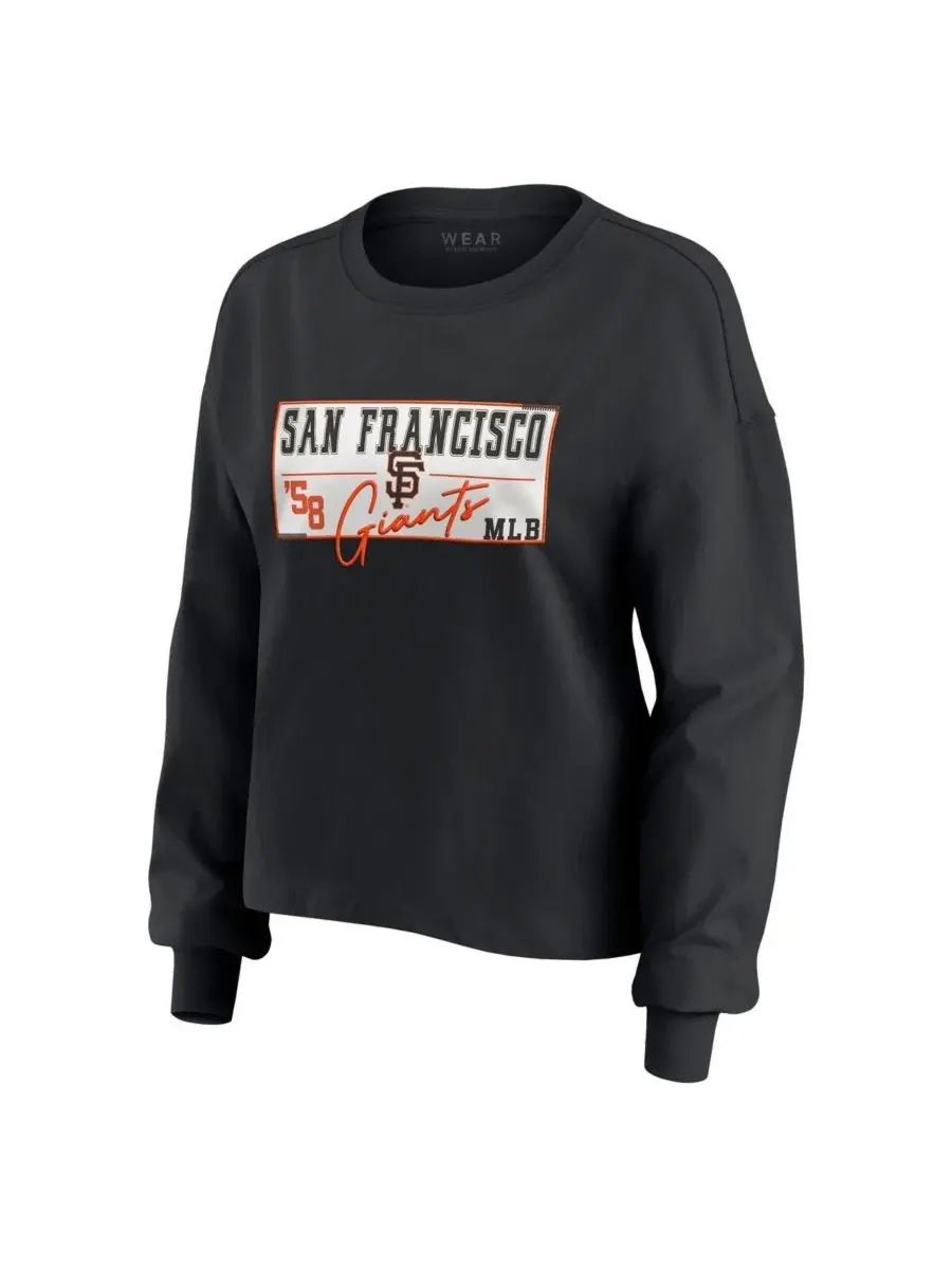 Комплект из лонгслива с укороченным кроем и шорт с принтом San Francisco Giants WEAR by Erin Andrews — изображение 2 из 9