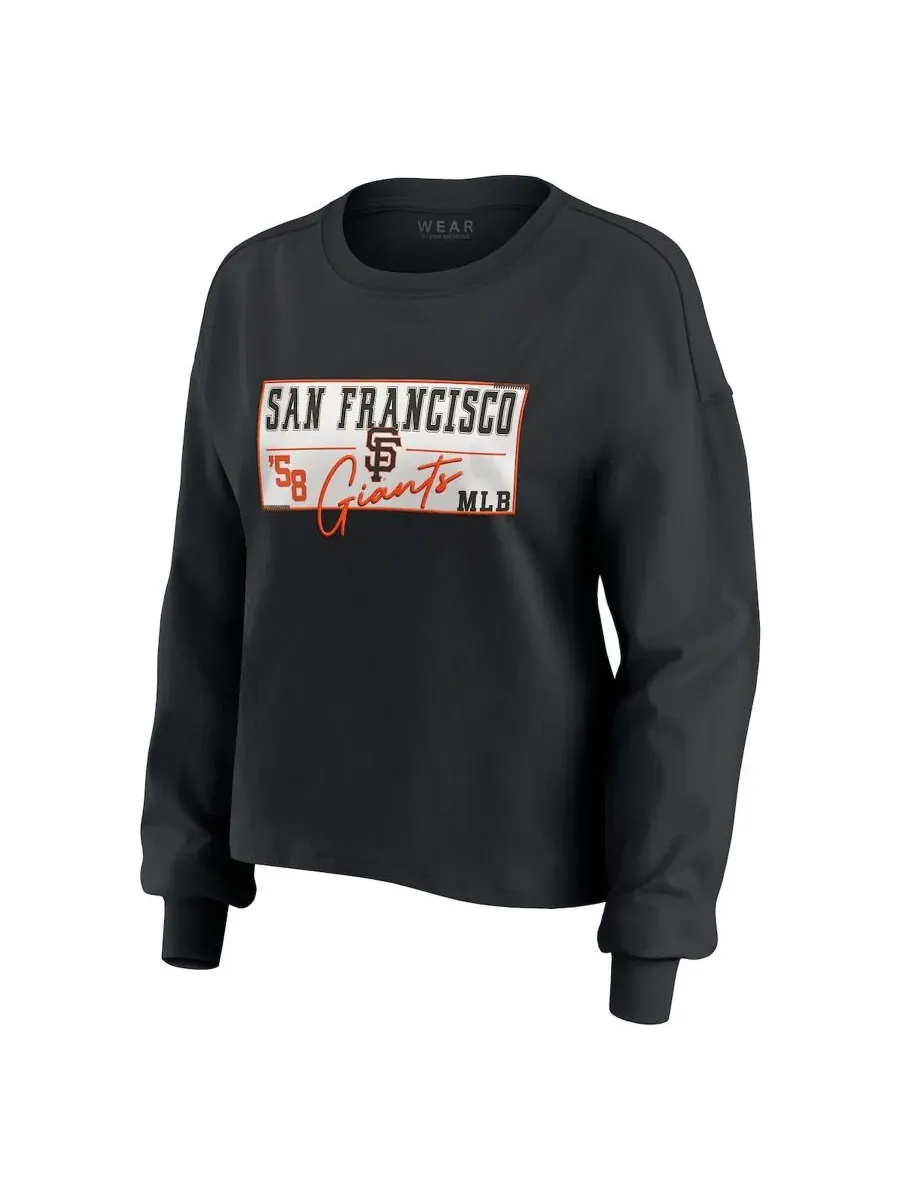 Комплект из лонгслива с укороченным кроем и шорт с принтом San Francisco Giants WEAR by Erin Andrews — изображение 6 из 9
