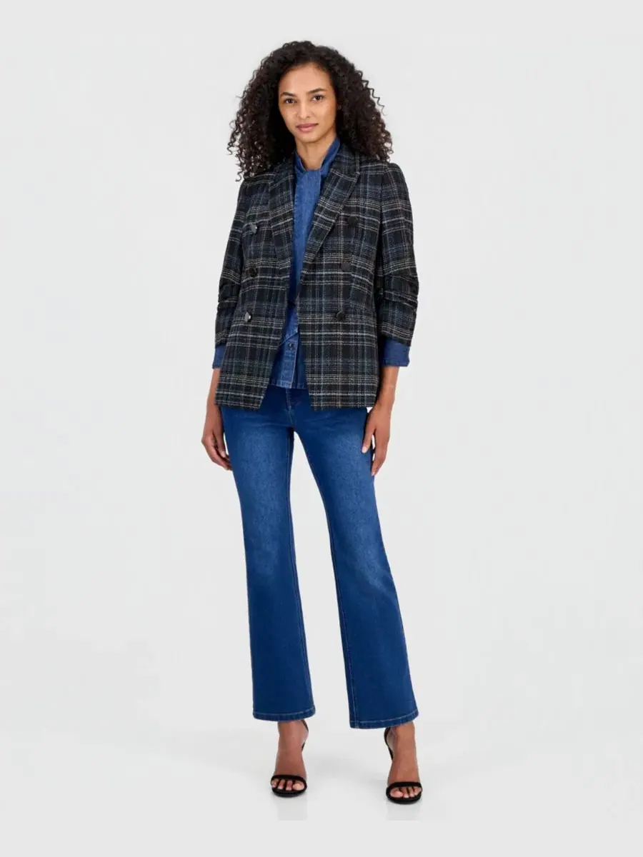 Комплект из жакета, топа и джинсов Anne Klein — изображение 2 из 4, черный мульти