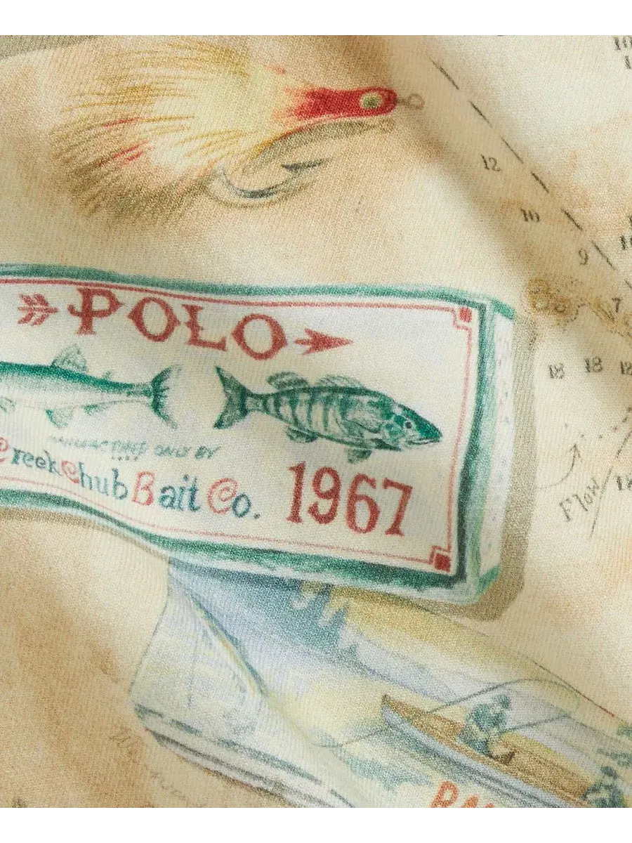 Комплект из рубашки и шорт с рыболовным принтом Polo Ralph Lauren — изображение 3 из 3, мульти
