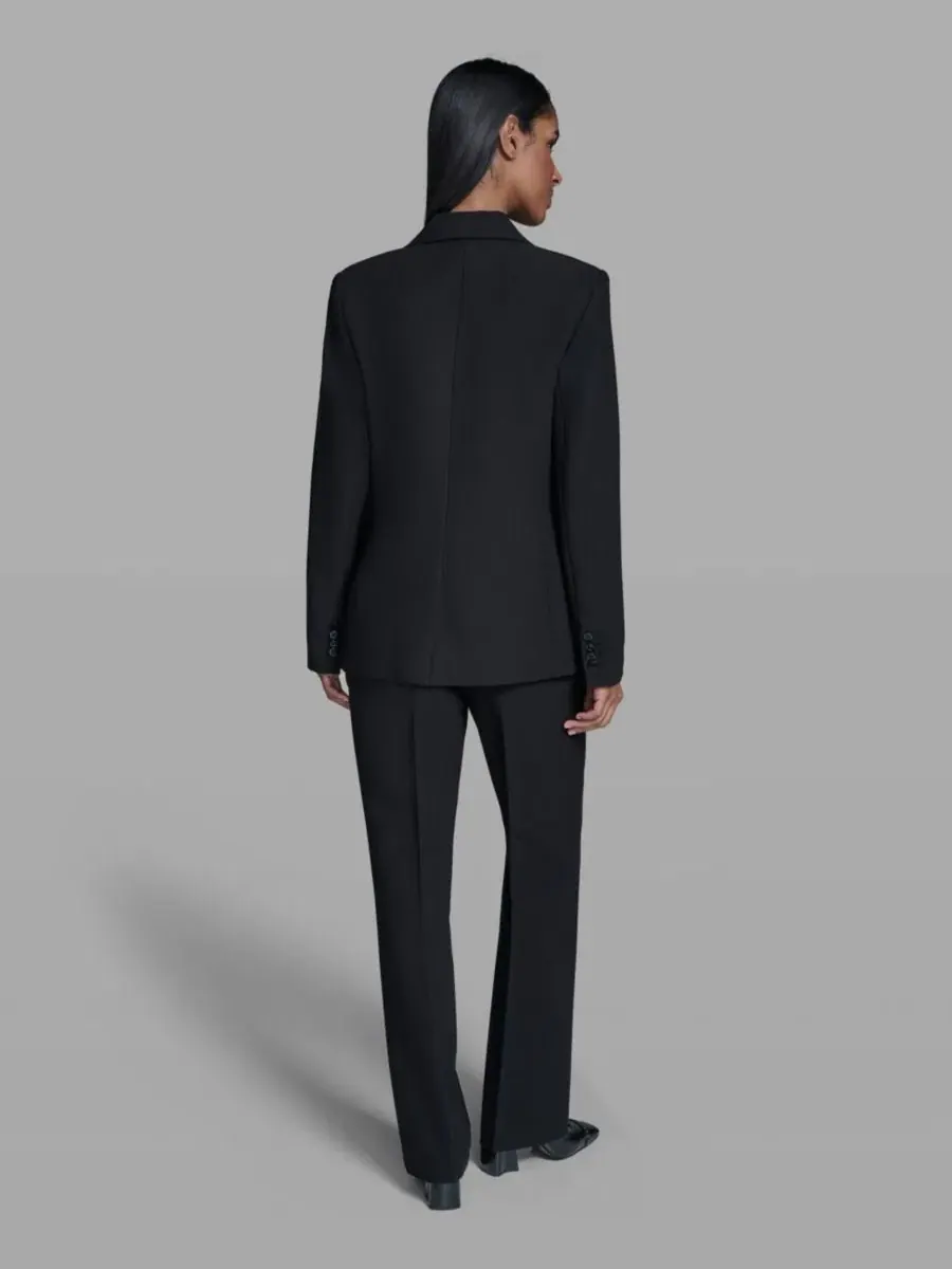 Пиджак с лацканами, с одним пуговицей, Petite One-Button Notch Blazer KARL LAGERFELD PARIS — изображение 5 из 5, черный
