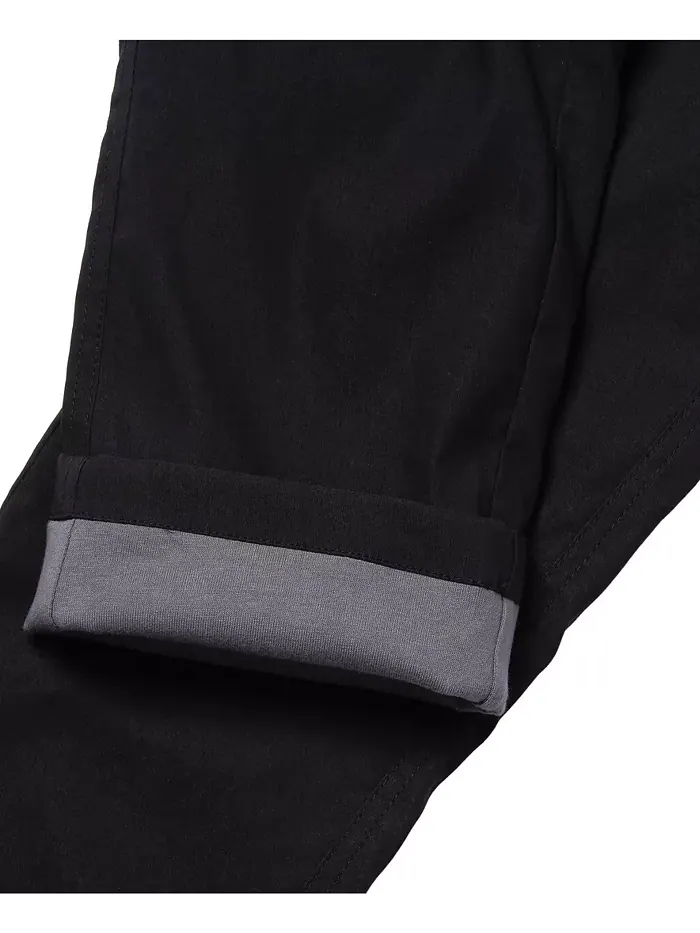 Брюки-накидки Iron Knee Stretch Jersey с подкладкой для мальчиков Lands' End — изображение 3 из 3, черный