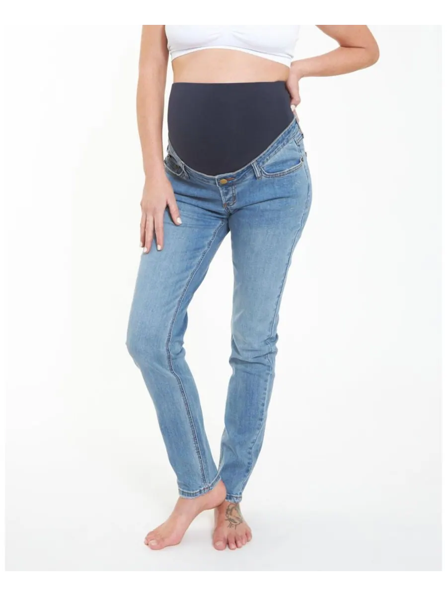 Джинсы для беременных Tyler Classic Slim Leg Jean Ripe Maternity — изображение 3 из 7, синий