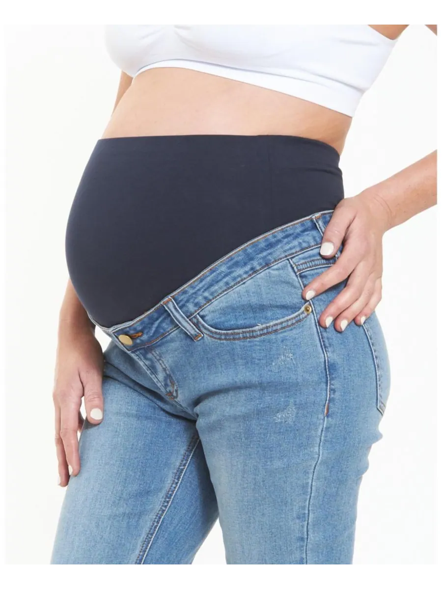 Джинсы для беременных Tyler Classic Slim Leg Jean Ripe Maternity — изображение 5 из 7, синий